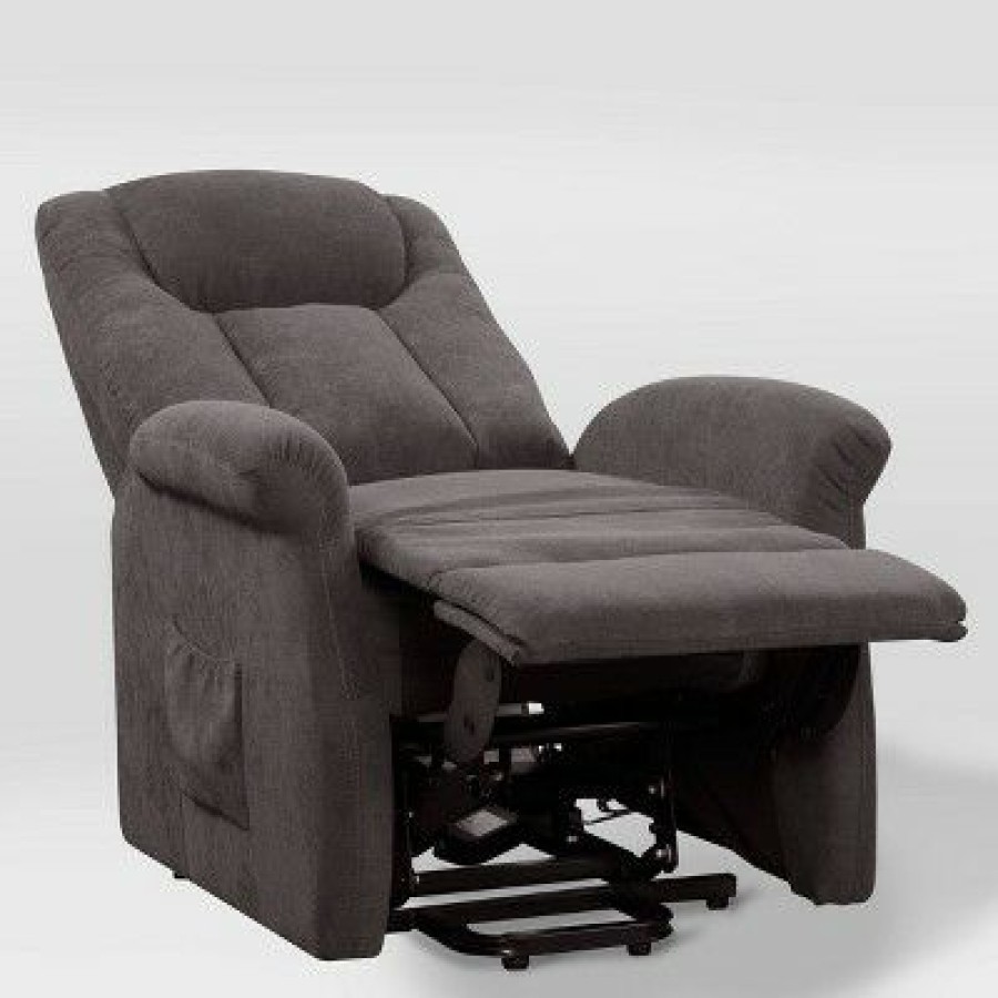 Arlington Power Lift And Rise Upholstered Recliner Corliving Dark | * Hot