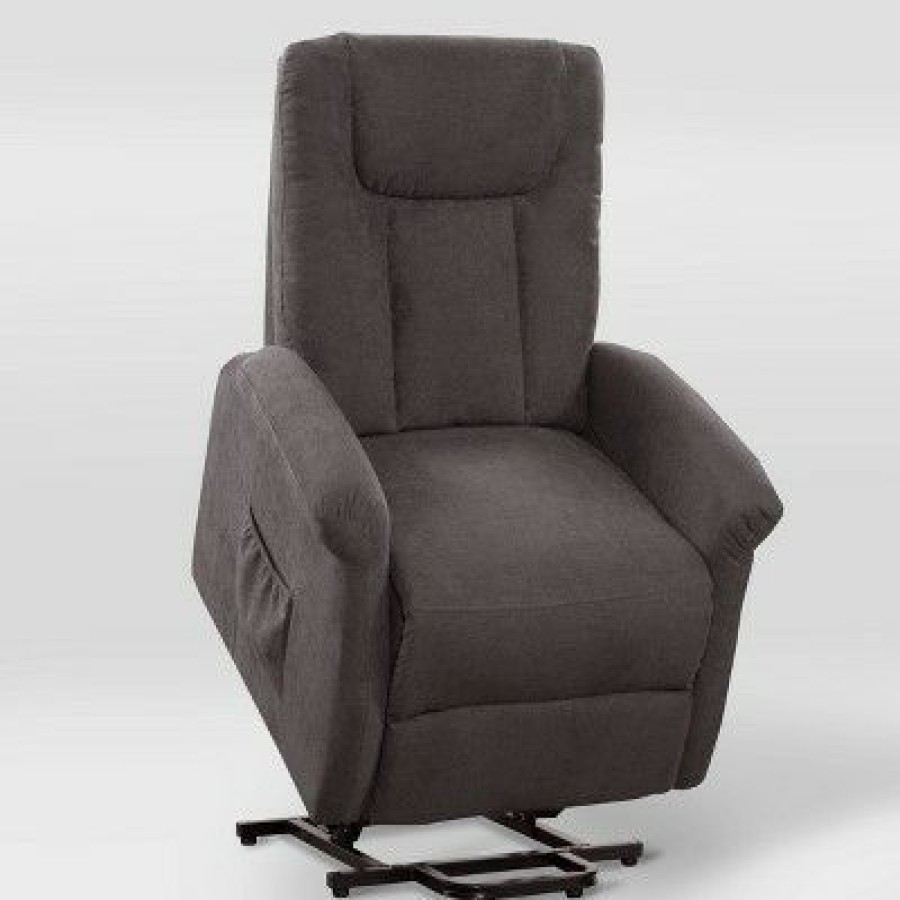 Arlington Power Lift And Rise Upholstered Recliner Corliving Dark | * Hot