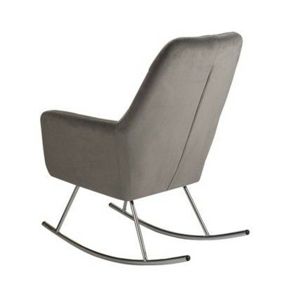 Gift Mark Deluxe Adult Rocking Chair With Chrome Legs Gray | * New