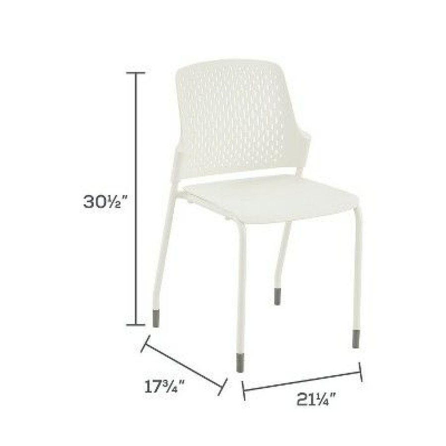 Safco Next High-Impact Polypropylene Office Chair White 4/Carton 4287Wh | * Hot