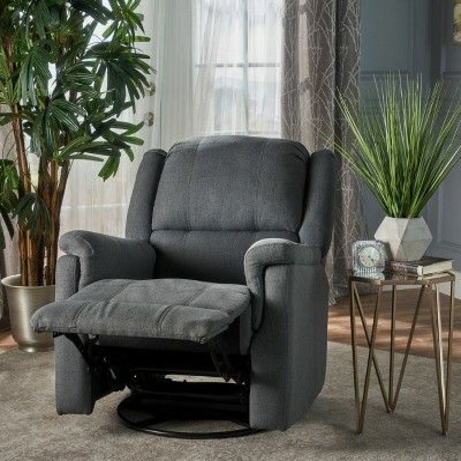 Jennette Tufted Swivel Gliding Recliner Christopher Knight Home | * Clearance