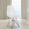 Flash Furniture Elon Series Ghost Chair With Gold Metal Base | * New