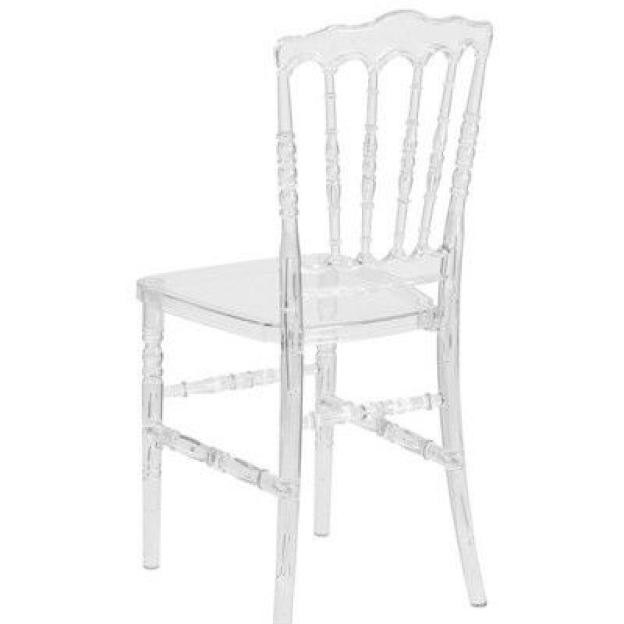 Flash Elegance Napoleon Stacking Chair Crystal Ice Riverstone Furniture Collection | * Hot