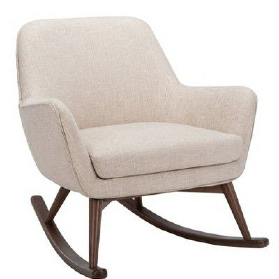 Mack Mid-Century Rocking Chair Oatmeal Safavieh | * Online