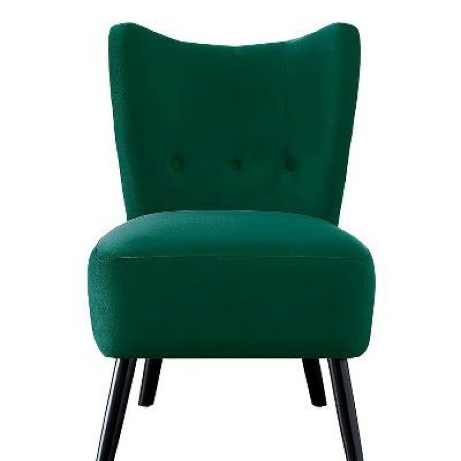 Homelegance Imani Mid Century Modern Velvet Accent Upholstered Living Room Bedroom Lounge Chair, Green (2 Pack) | * Best