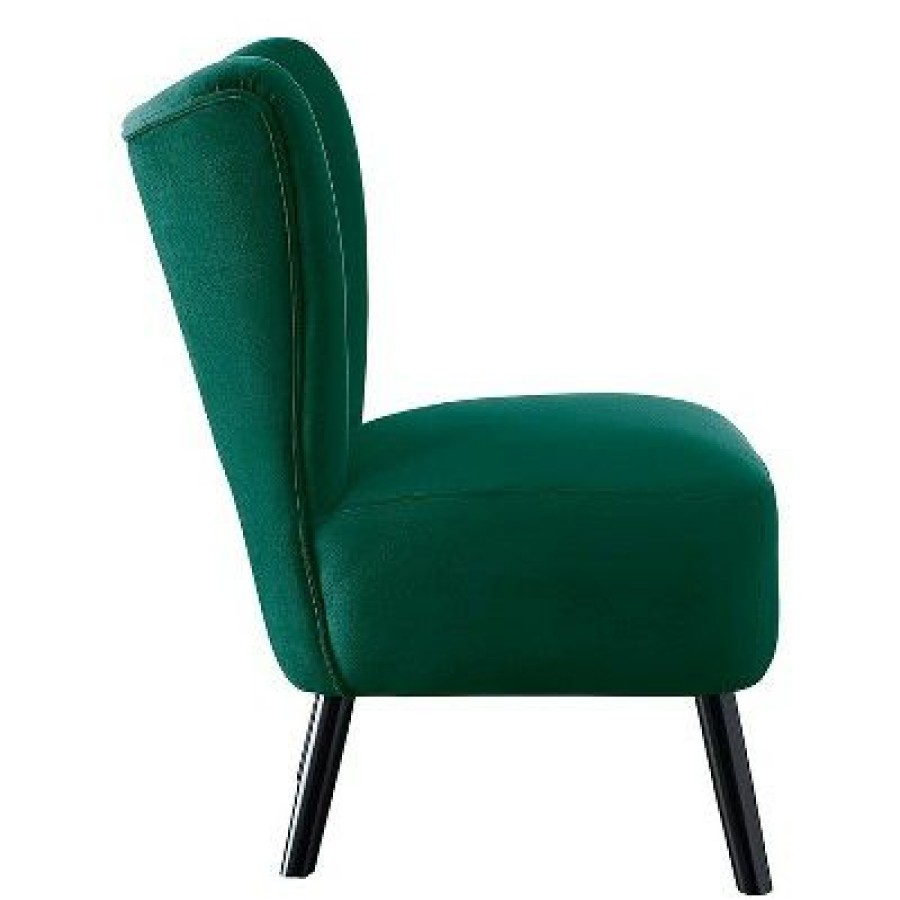 Homelegance Imani Mid Century Modern Velvet Accent Upholstered Living Room Bedroom Lounge Chair, Green (2 Pack) | * Best