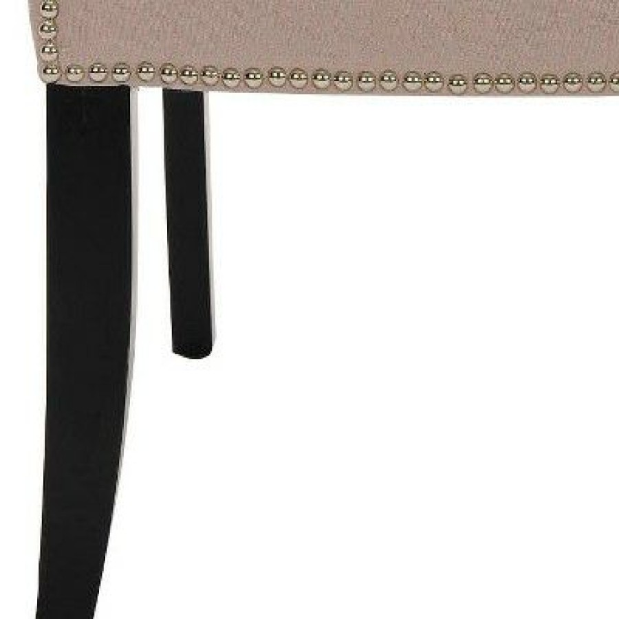 Rachel Arm Chair W/ Silver Nail Head Taupe Safavieh | * Online