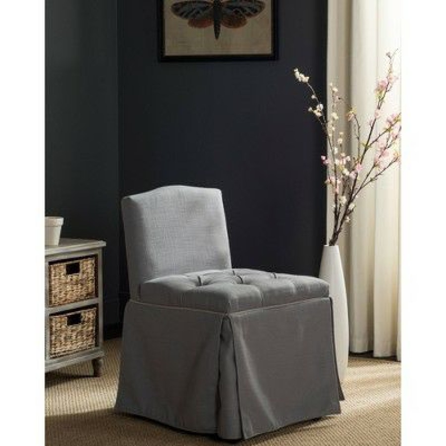 Betsy Vanity Chair Gray / Taupe Safavieh | * Hot