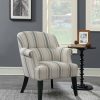 Upholstered Roll Arm Accent Chair Cambridge Black Stripe Homefare | * Wholesale