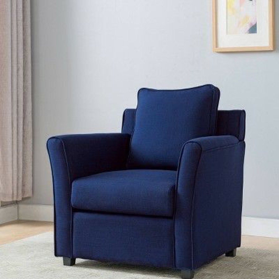 Cabico Upholstered Accent Chair Royal Blue Mibasics | * New