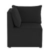 French Seamed Corner Chair Velvet Black Project 62 | * Clearance