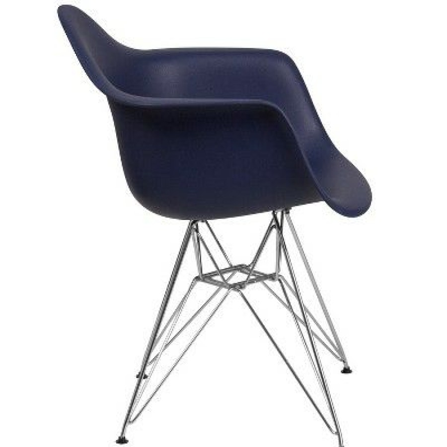 Flash Furniture Alonza Series Plastic Chair With Arms And Chrome Base | * Wholesale