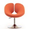 Perch Wool Blend Adjustable Chair Orange Manhattan Comfort | * Hot