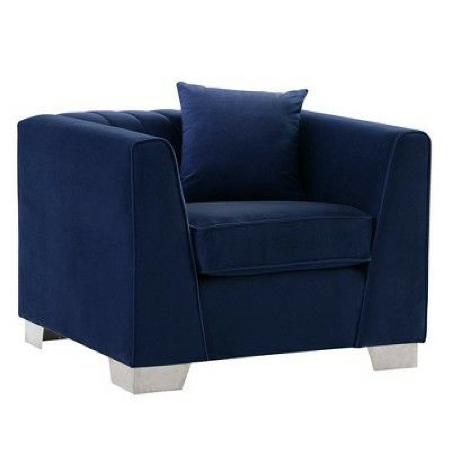 Cambridge Contemporary Chair Steel/Blue Armen Living | * Online