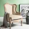 Fallon Linen Wing Chair Natural Linen Safavieh | * Online