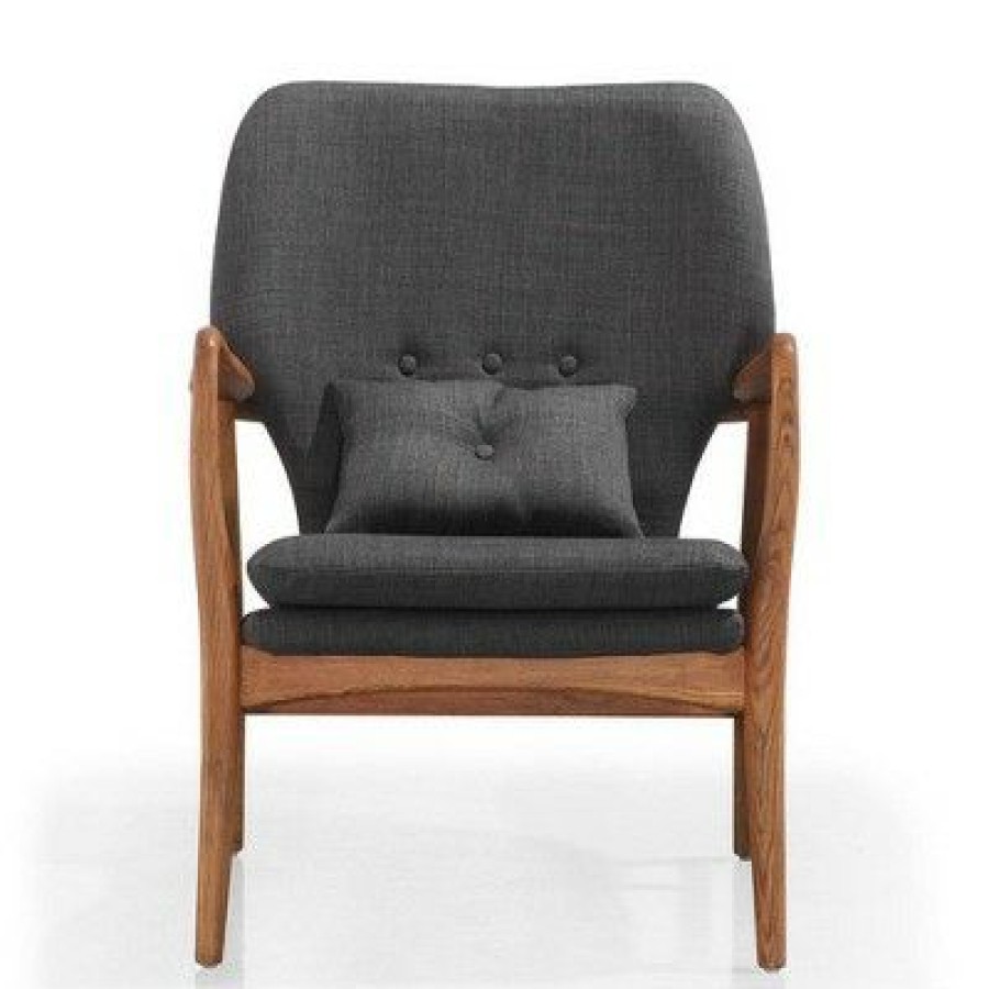 Bradley Linen Weave Accent Chair Manhattan Comfort | * Clearance