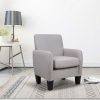 Simple Relax Linen Accent Armchair In Beige | * Wholesale