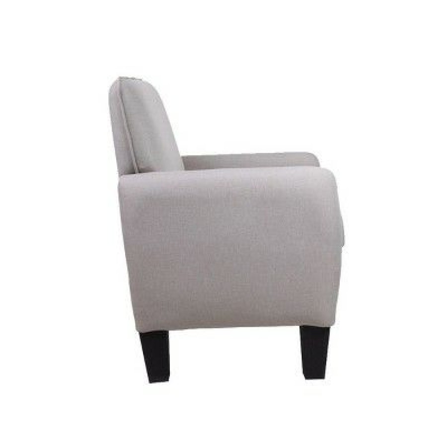 Simple Relax Linen Accent Armchair In Beige | * Wholesale