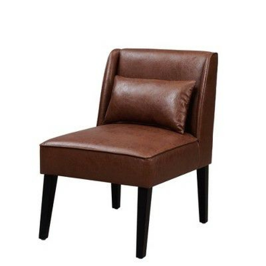 Leather Lounge Chair Brown Teamson Home | * New