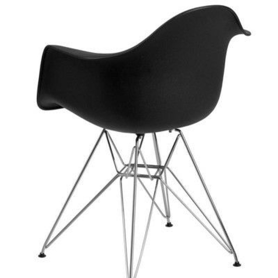 Alonza Series Plastic Chair With Arms And Chrome Base Riverstone Furniture Collection | * Online