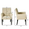 Costway Set Of 2 Arm Chair Guest Chair Home Office W/ Wooden Legs | * Wholesale