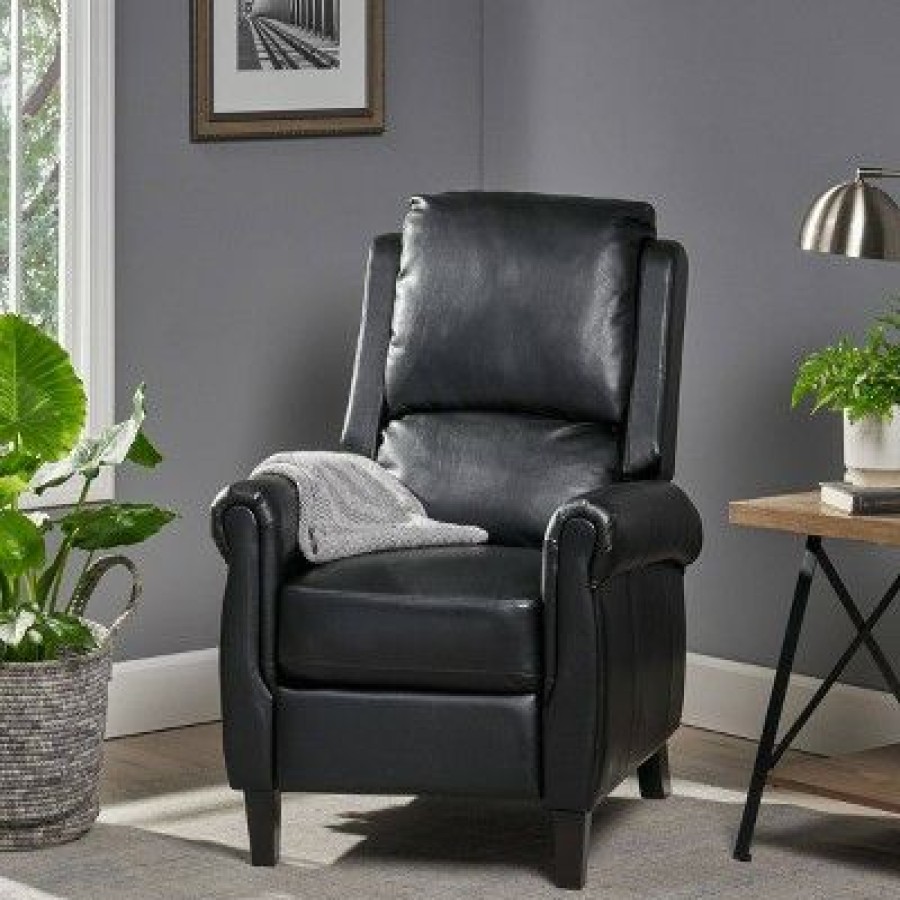 Haddan Faux Leather Recliner Club Chair Christopher Knight Home | * Best