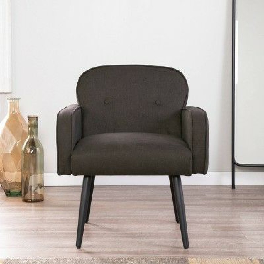 Holly & Martin Purmly Upholstered Accent Chair Charcoal/Black Holly & Martin | * Clearance