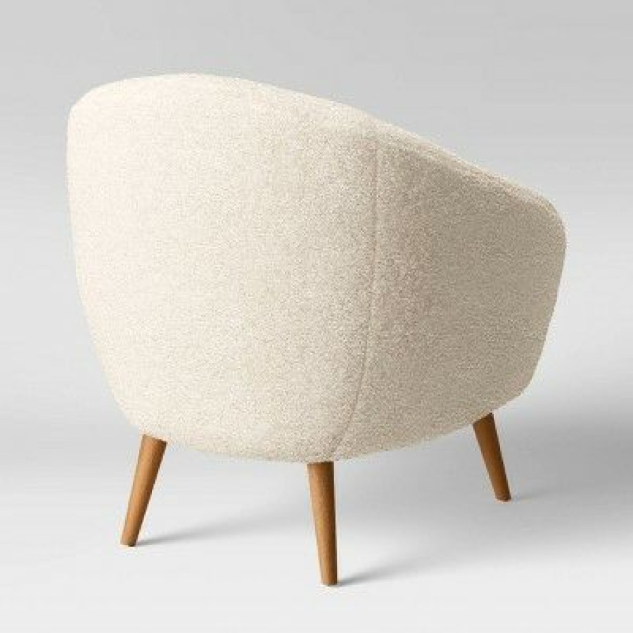 Odilia Rounded Sherpa Accent Chair Cream Opalhouse | * Hot