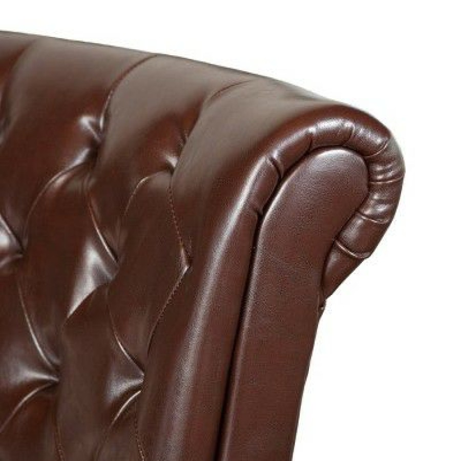 Franklin Bonded Club Chair Brown Leather Christopher Knight Home | * Hot