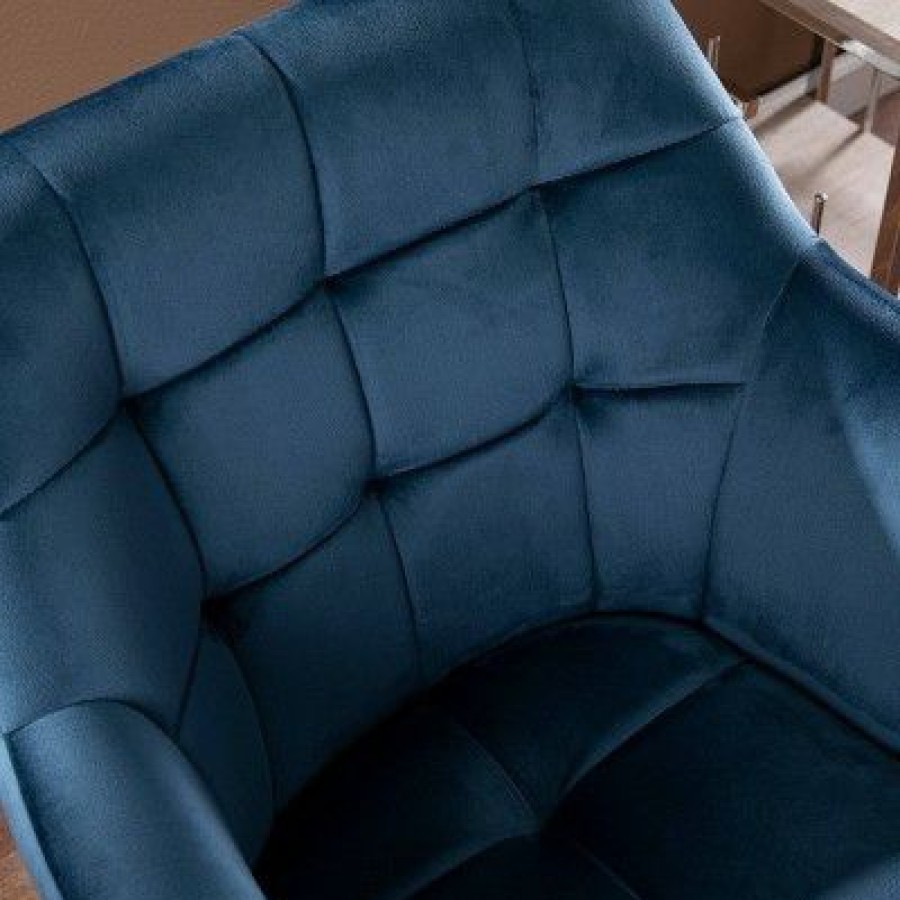 Bartwin Upholstered Accent Chair Blue/Black Southern Enterprises | * Best