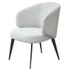 Bosco Curved Accent Chair White/Black Safavieh | * Clearance