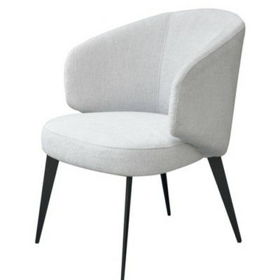 Bosco Curved Accent Chair White/Black Safavieh | * Clearance