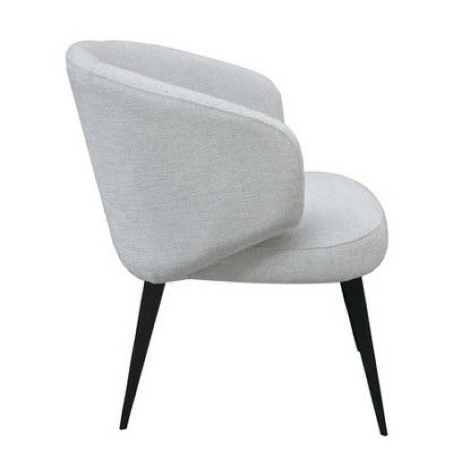 Bosco Curved Accent Chair White/Black Safavieh | * Clearance