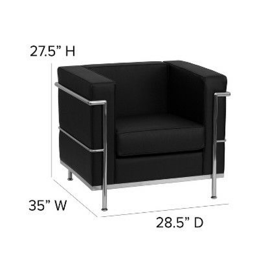 Flash Furniture Hercules Regal Series Contemporary Leathersoft Chair With Encasing Frame | * Clearance