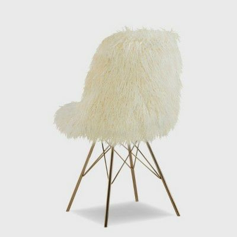 Remy Flokati Chair White Linon | * Online