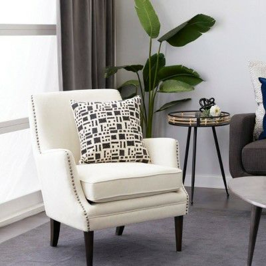 Contemporary Polyester And Wood Accent Chair Olivia & May | * Wholesale