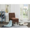 Simple Relax Fabric Storage Accent Chair In Brown | * Online