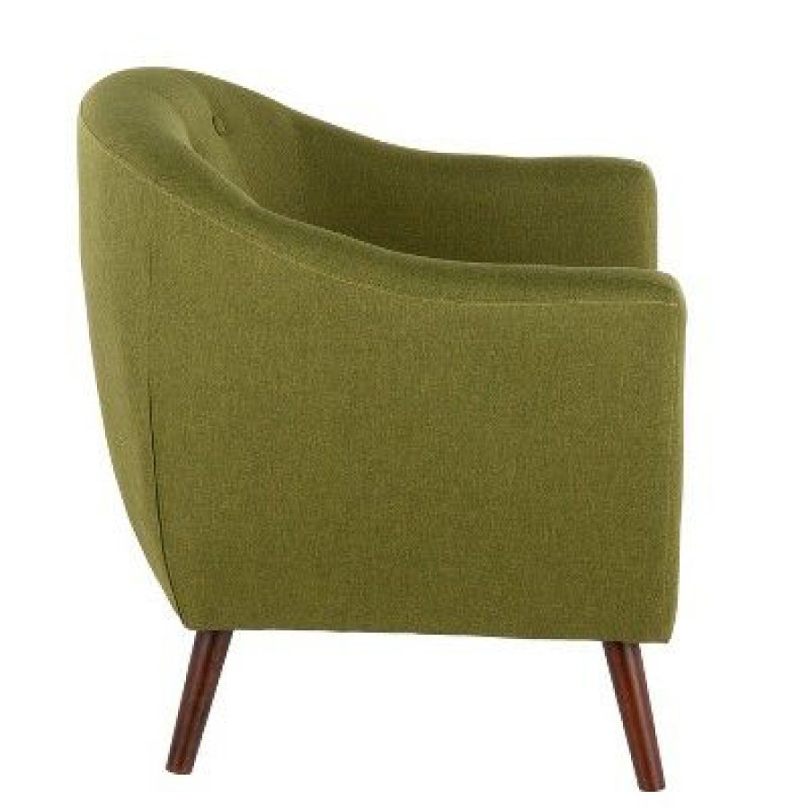 Rockwell Mid-Century Modern Accent Chair Brown/Green Lumisource | * Clearance