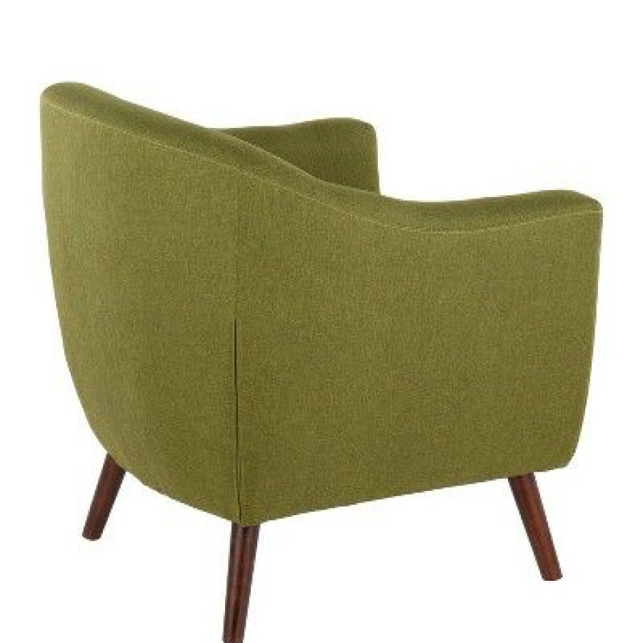 Rockwell Mid-Century Modern Accent Chair Brown/Green Lumisource | * Clearance