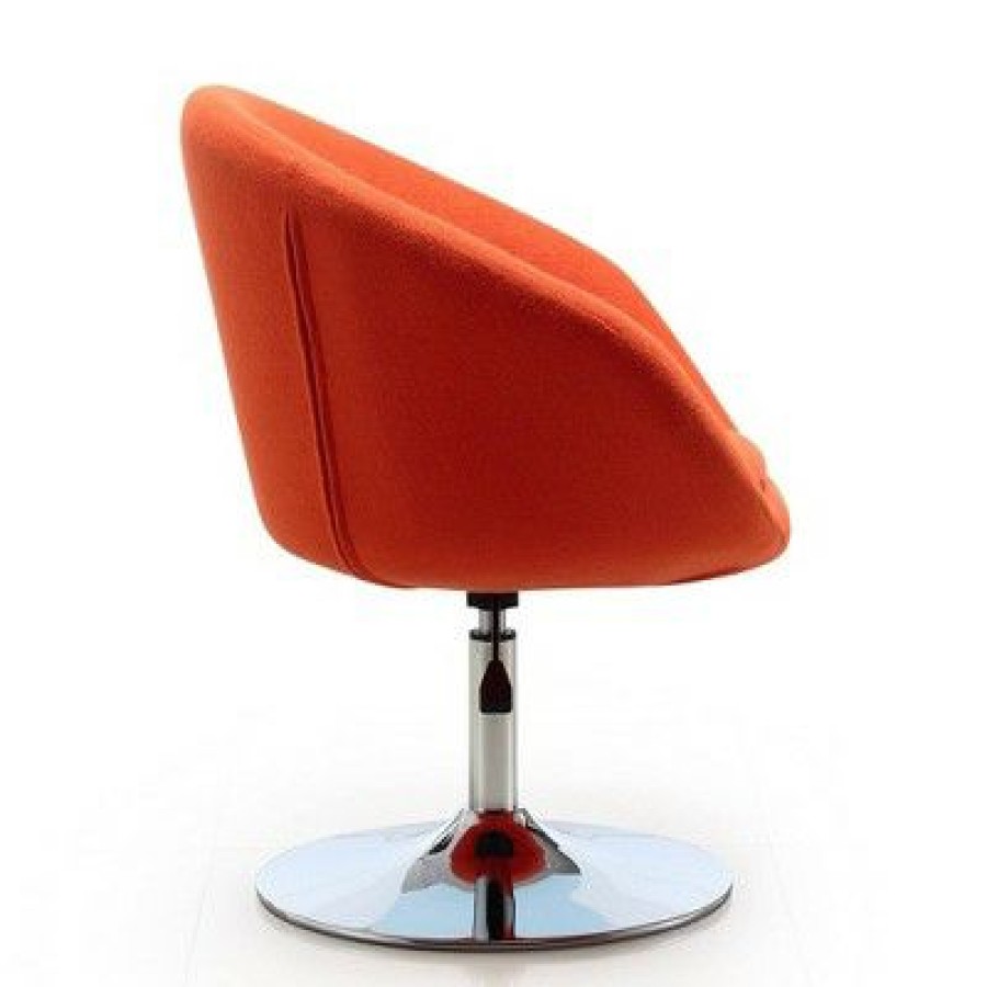 Set Of 2 Hopper Wool Blend Adjustable Height Chairs Orange Manhattan Comfort | * Wholesale