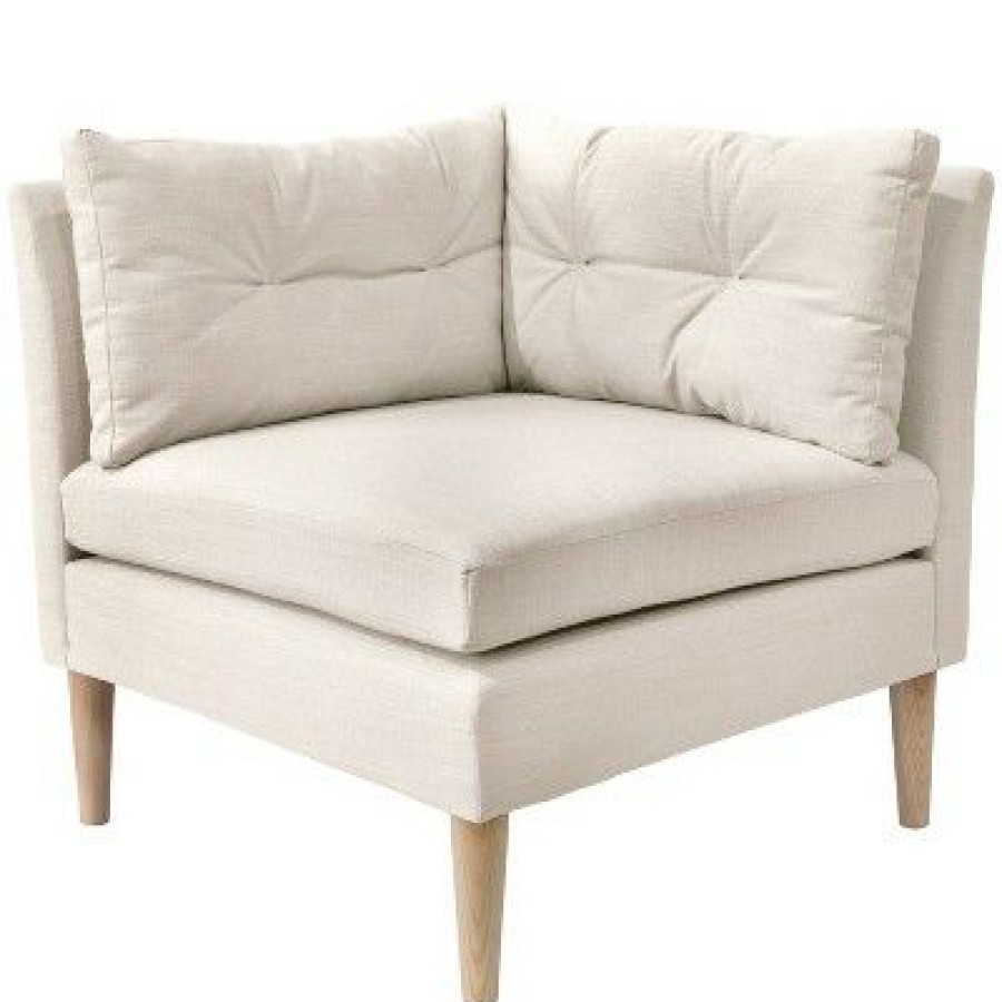 Corner Chair With Pull Seam Pillows Linen Talc Simply Shabby Chic | * Hot