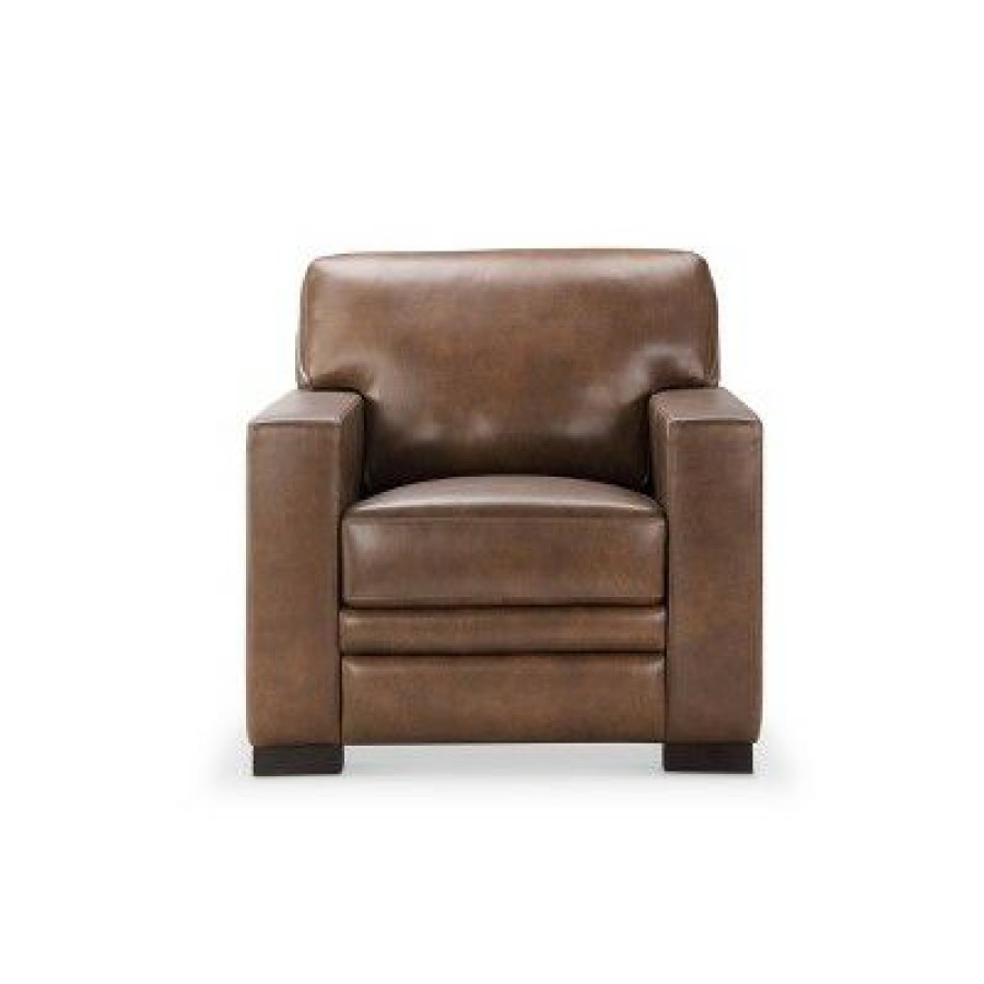 Blake Top Grain Leather Chair Brown Abbyson Living | * Online