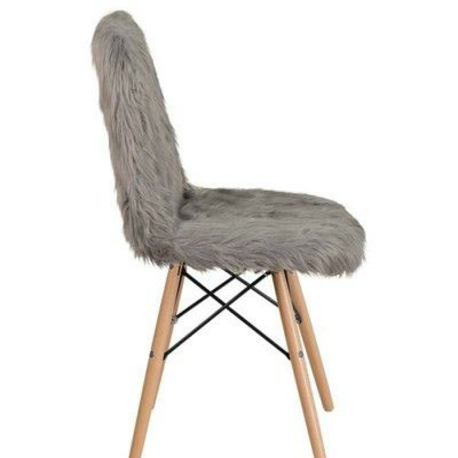 Shaggy Dog Accent Chair Charcoal Gray Riverstone Furniture Collection | * Wholesale