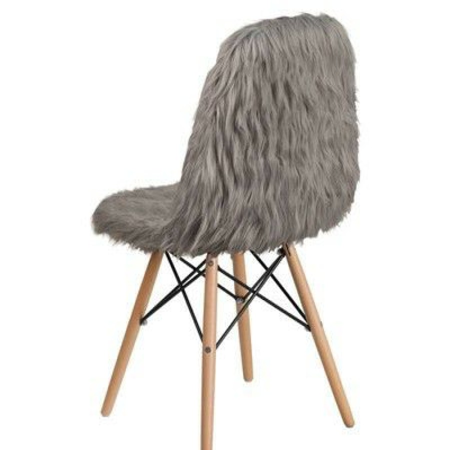 Shaggy Dog Accent Chair Charcoal Gray Riverstone Furniture Collection | * Wholesale