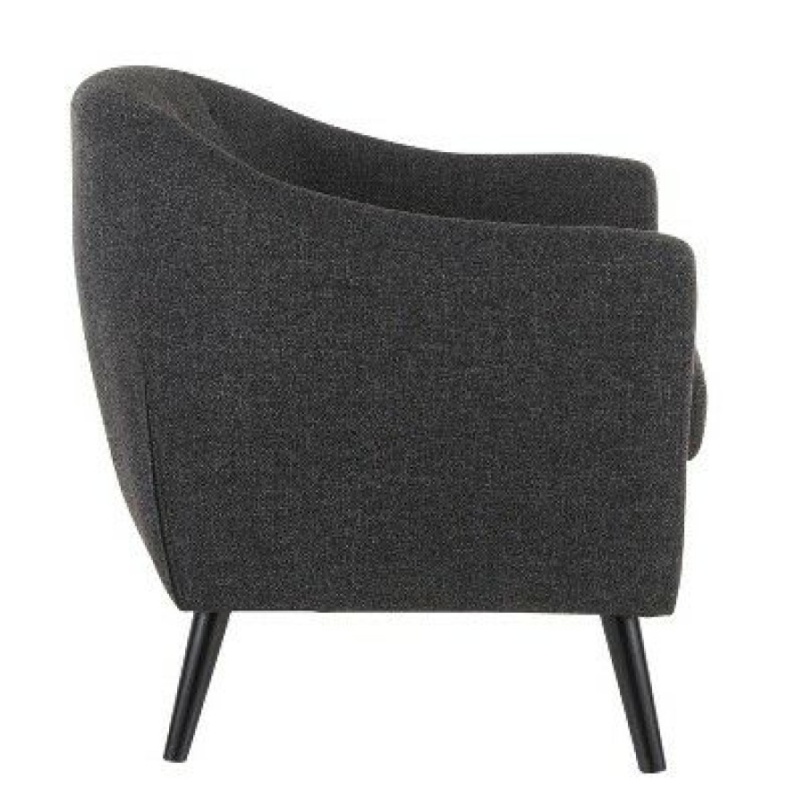 Rockwell Mid-Century Modern Accent Chair Black Lumisource | * Online