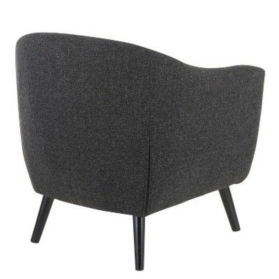 Rockwell Mid-Century Modern Accent Chair Black Lumisource | * Online