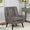 Center Button Tufted Accent Chair Light Gray Homes: Inside + Out | * Online