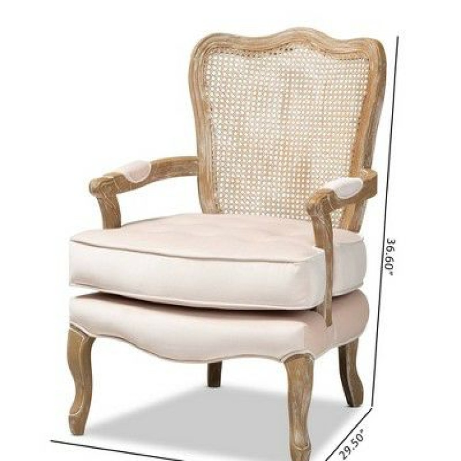 Vallea Traditional Velvet Wood Armchair Baxton Studio | * Wholesale