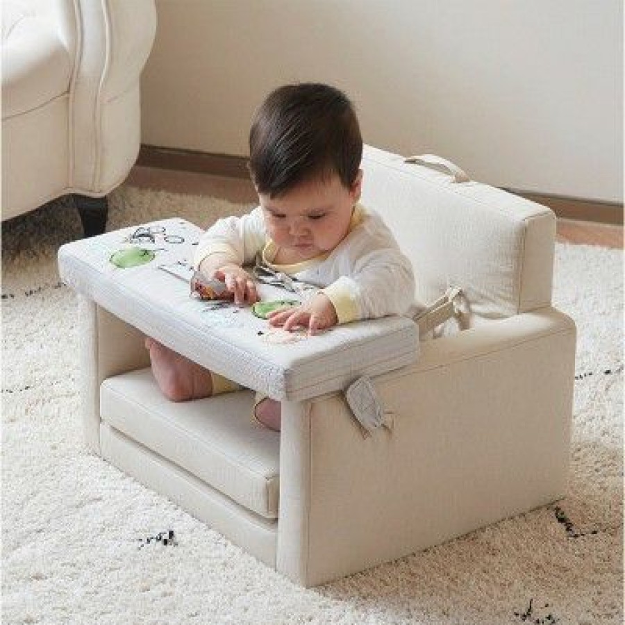 Asweets Wonder & Wise Square Infant Baby Activity Chair W/ Interactive Embroidery & Applique, Carrying Handle, & Removeable Tray For Age 6 Months & Up | * Hot