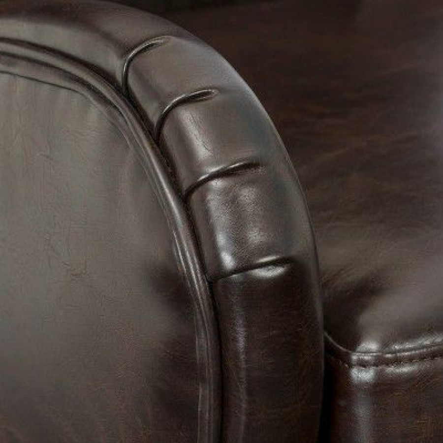 Elijah Bonded Leather Sofa Chair Brown Christopher Knight Home | * New